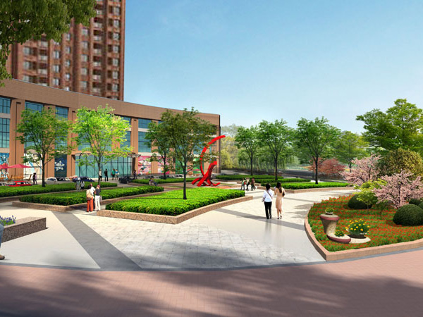 金鄉(xiāng)縣金地華庭商業(yè)街一角